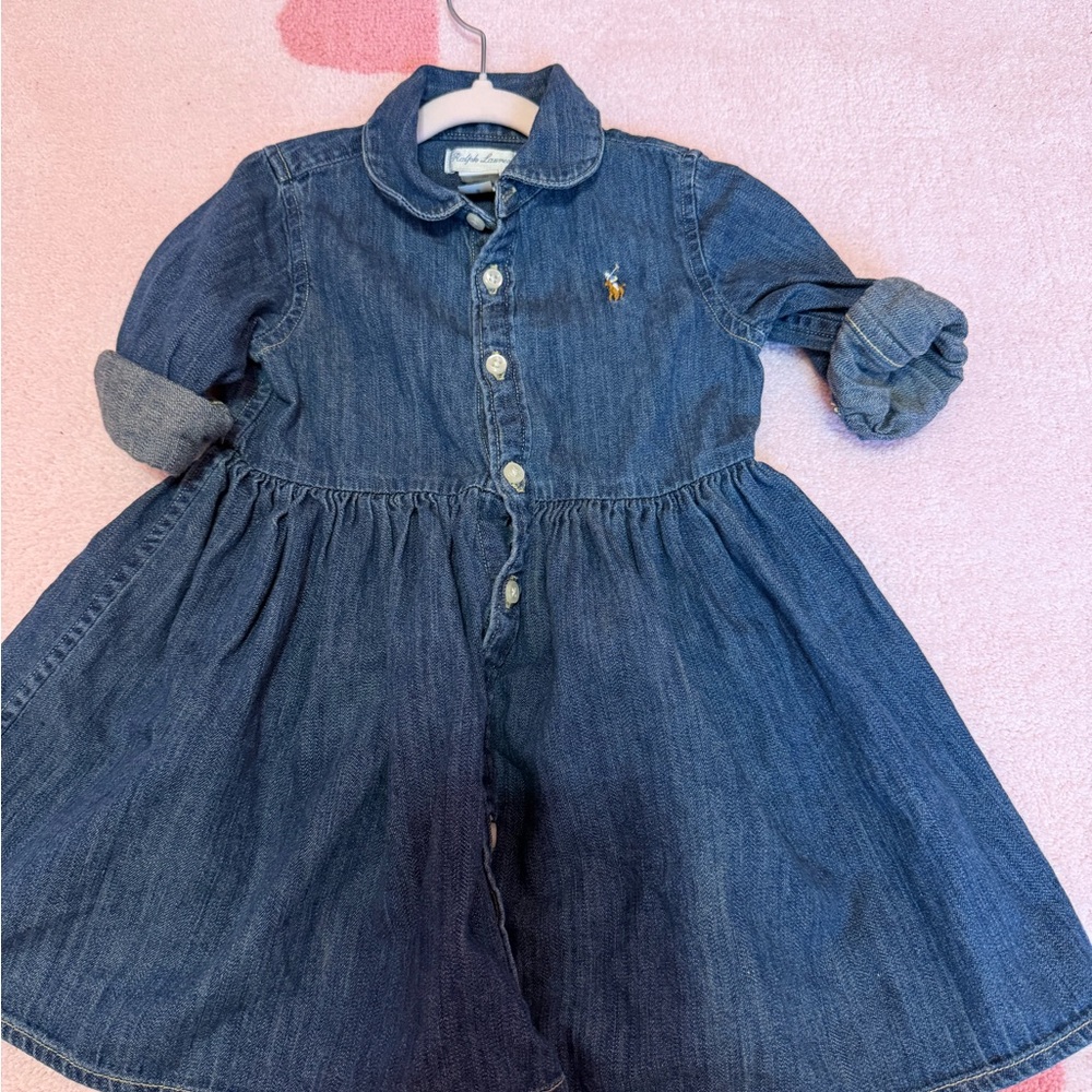 Ralph Lauren Children's Denim Button-Up Shirt Jacket - Blue